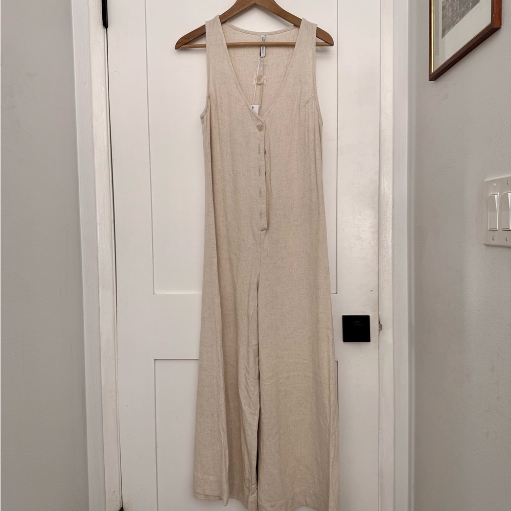Rachel Pally Cream V-Neck Jumpsuit